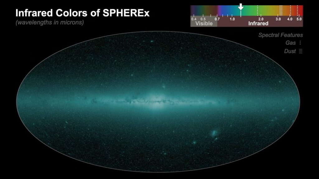NASA: SPHEREx realizează 102 hărți ale cerului în primele șase luni