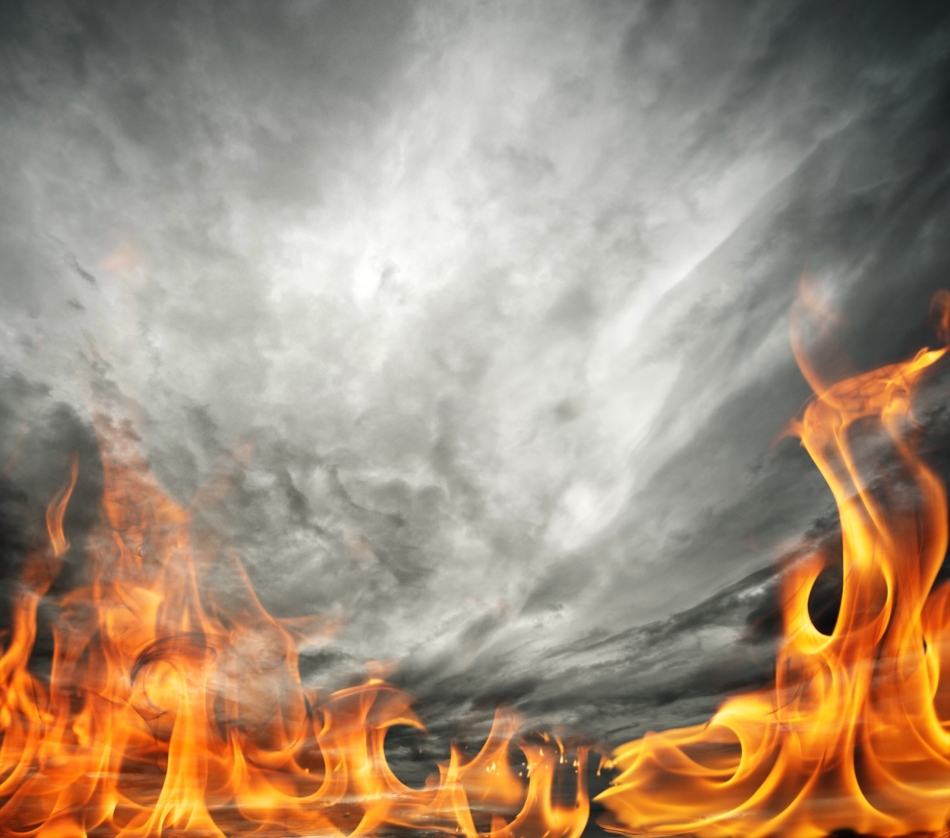 Grindina de piatră şi foc din plăgile biblice.