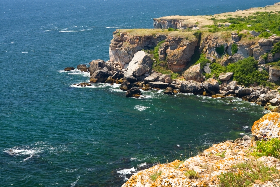 Detaliu din Capul Kaliakra, astăzi teritoriu bulgăresc