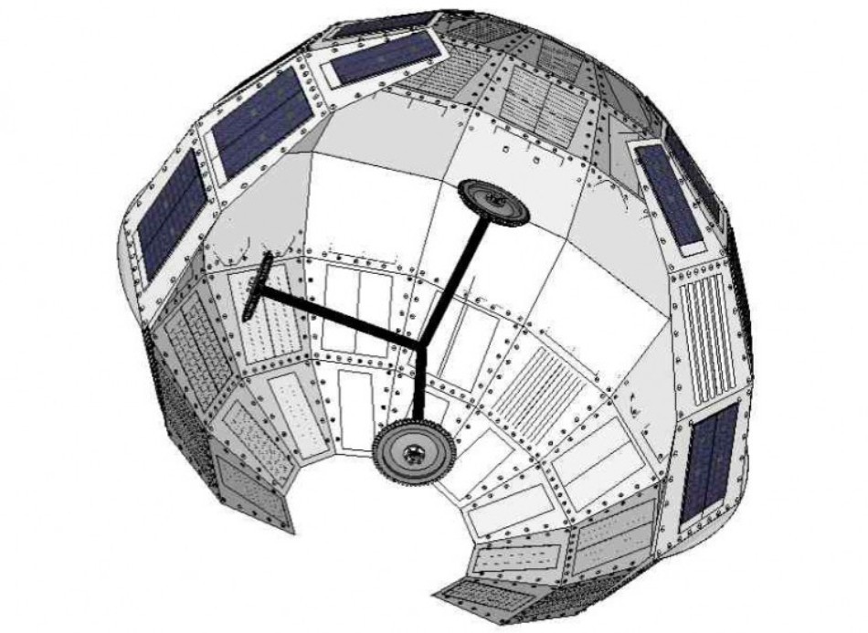 Sistemul de trei discuri rotative, care permite deplasarea 