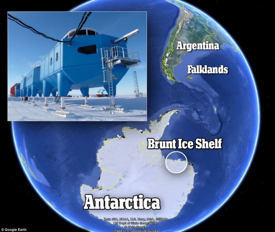 Banchiza Brunt, unde este amplasată Halley VI.