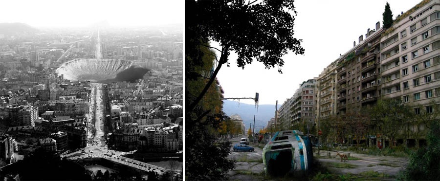 Imagini inedite: Pământul sub umbra lunii marţiene