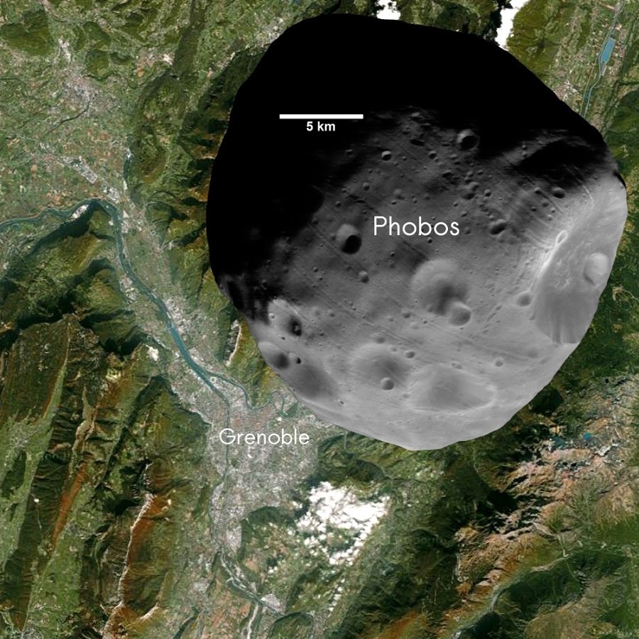 Imagini inedite: Pământul sub umbra lunii marţiene