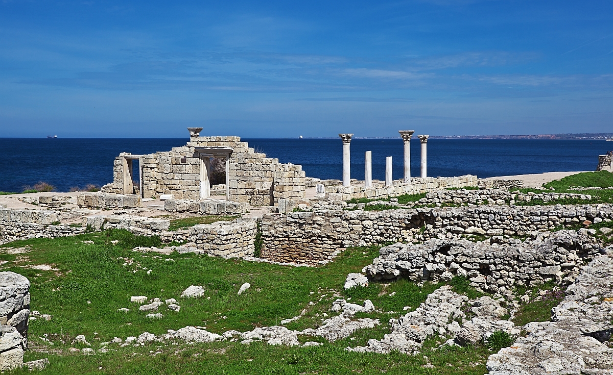 Ruinele anticului oras grecesc Chersonese, Sevastopol, Crimea