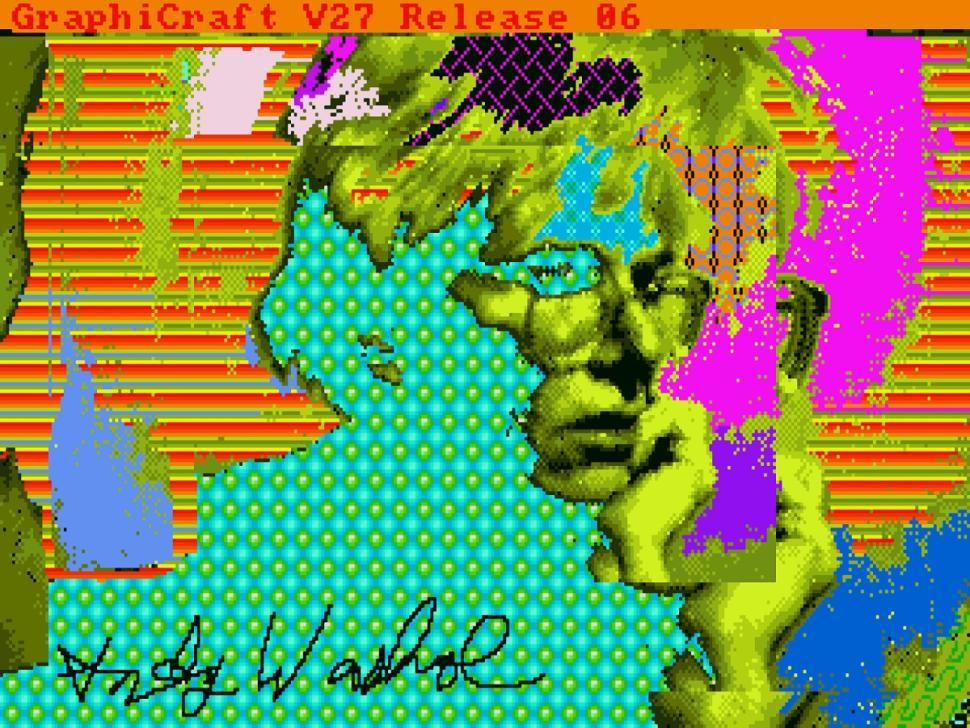 Andy Warhol, Andy2, 1985, este un portret al artistului realizat pe un Commodore Amiga