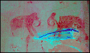 Imaginea unor elefanţi, pe peretele templului