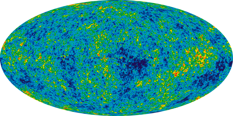 Harta radiaţiei cosmice de fond (CMB - cosmic microwave background)