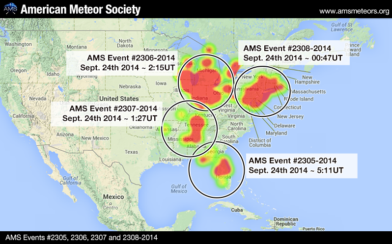 Zonele unde au fost observaţi meteoriţii 