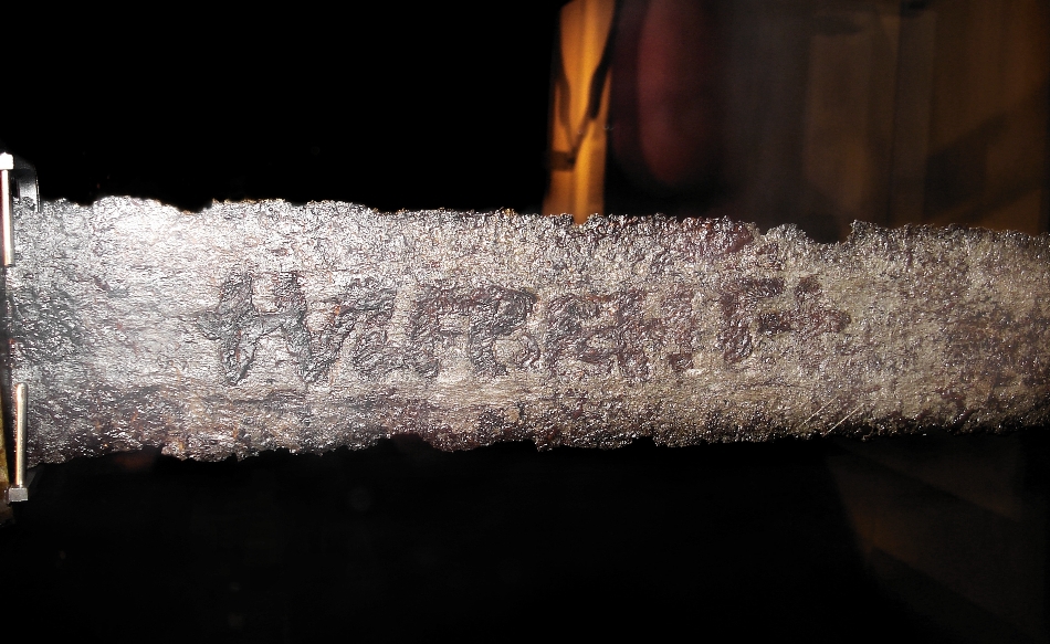 Sabie Ulfberht, expusă la  Germanisches Nationalmuseum, Nuremberg.