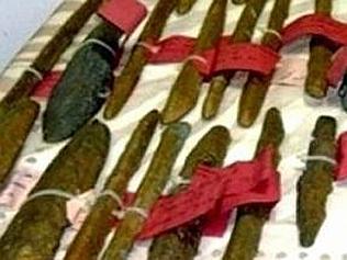 Bucăţile de metal descoperite pe epavă