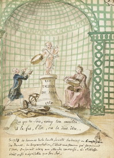 Cum era reprezentată Madame de Pompadour în ilustraţiile vremii