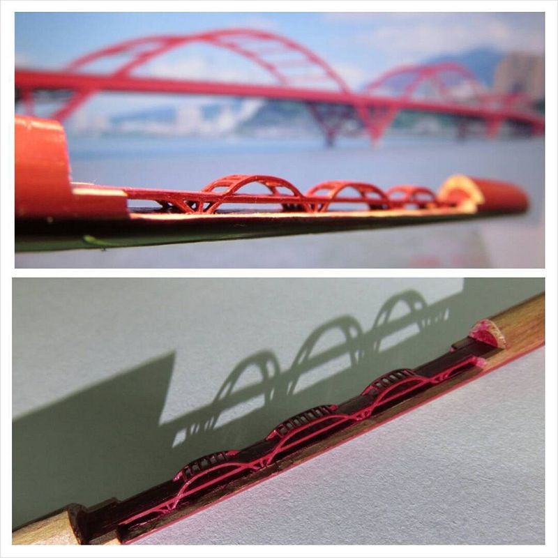 Chien Chu Lee e artistul care sculptează în griful creioanelor simple şi colorate. FOTO