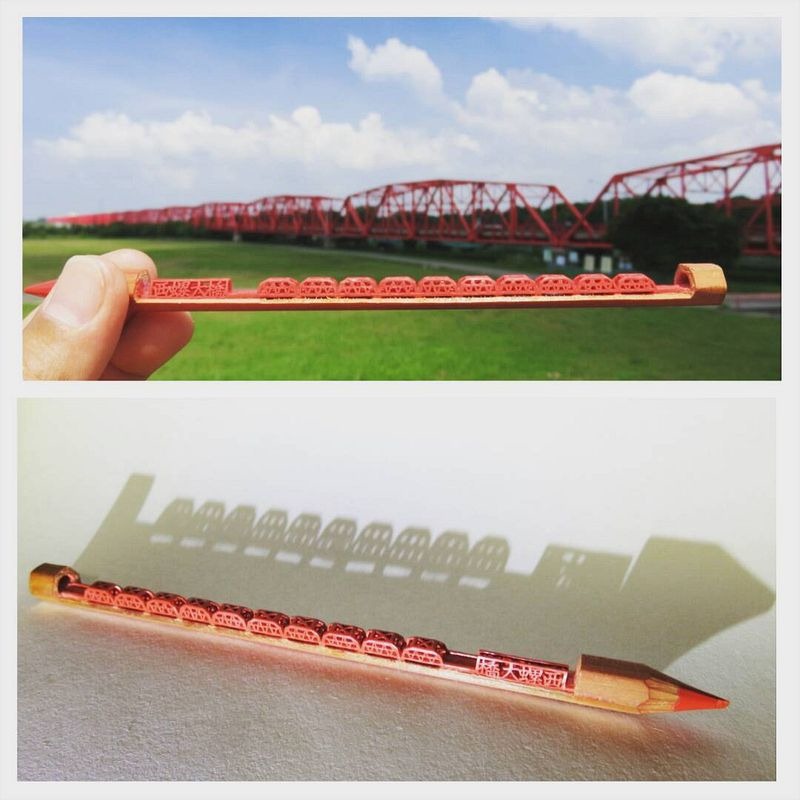 Chien Chu Lee e artistul care sculptează în griful creioanelor simple şi colorate. FOTO